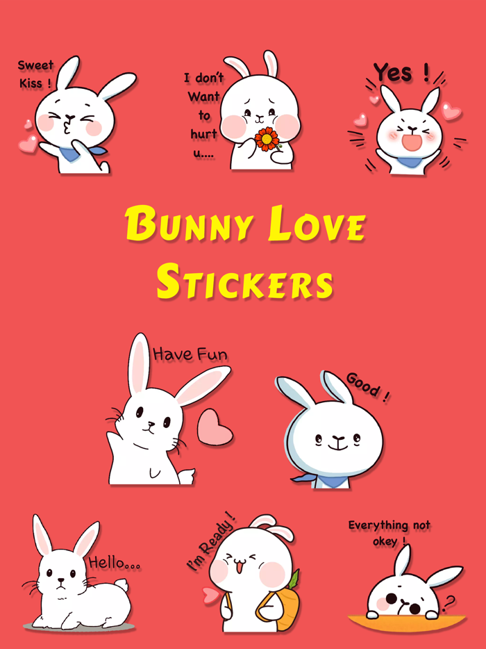 Bunny Love - WAStickers