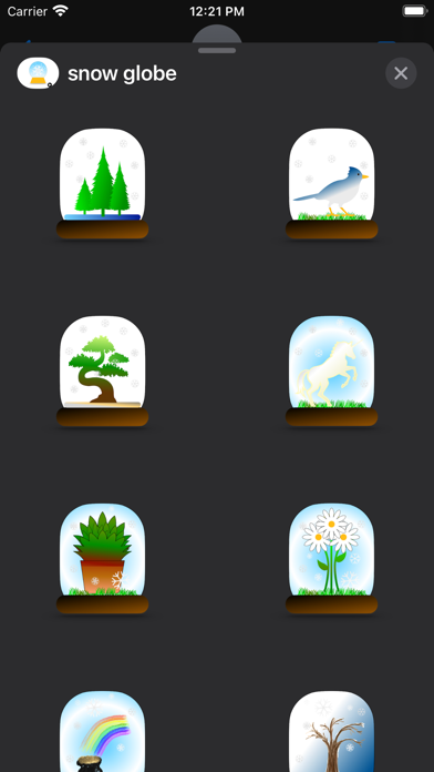 snow globes stickers Screenshot