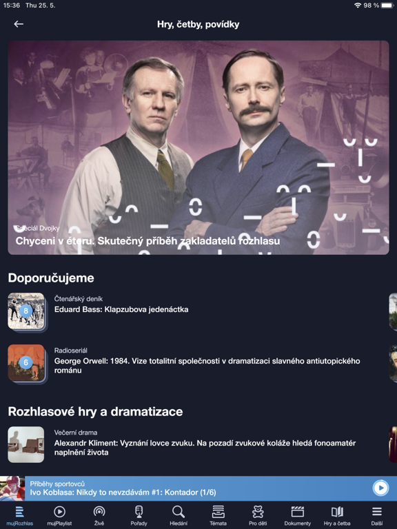 mujRozhlas – Český rozhlas iPad screenshot 4 - Entertainment app