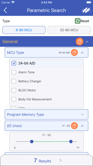 Holtek MCU Selector Screenshot