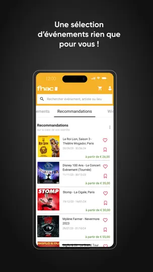 Capture d'écran de FNAC SPECTACLES sur iPhone 2