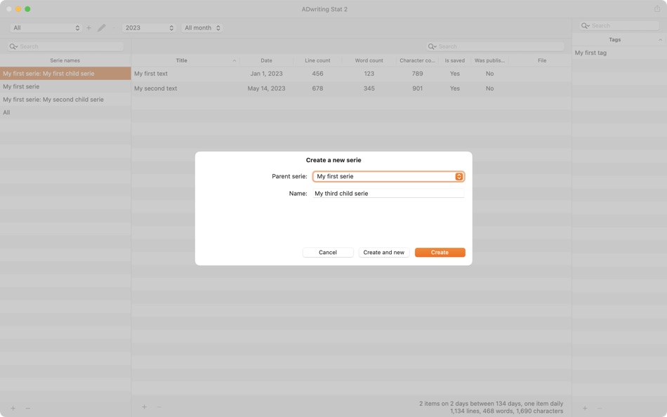 #2. ADwriting Stat 2 (macOS) 由: Andreas Dietrich