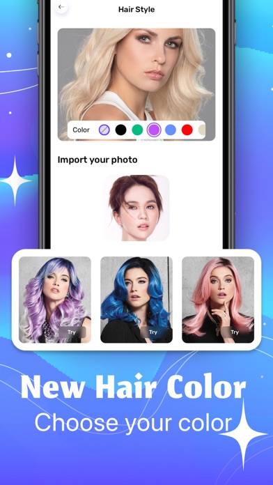 Hair Color Changer Hair Try On Screenshot