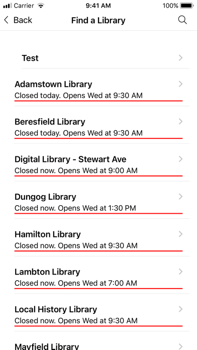 Newcastle Libraries Australia Screenshot