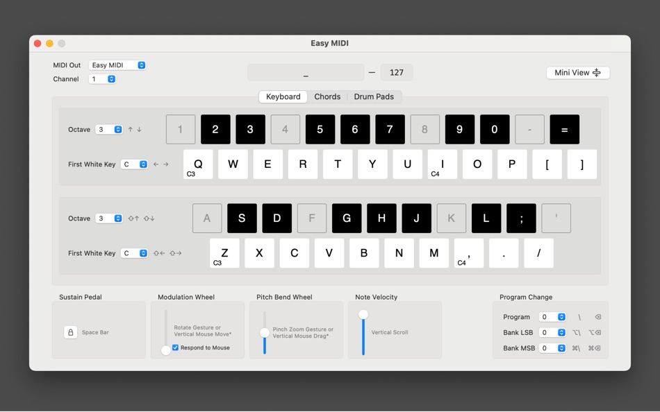 #1. Easy MIDI — MIDI Controller (macOS) Podle: Nikolozi Meladze