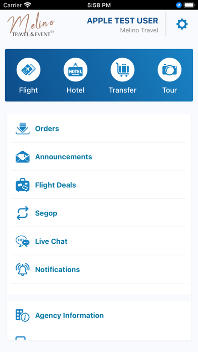Melino Travel Screenshot