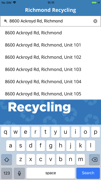 Richmond Recycling Screenshot