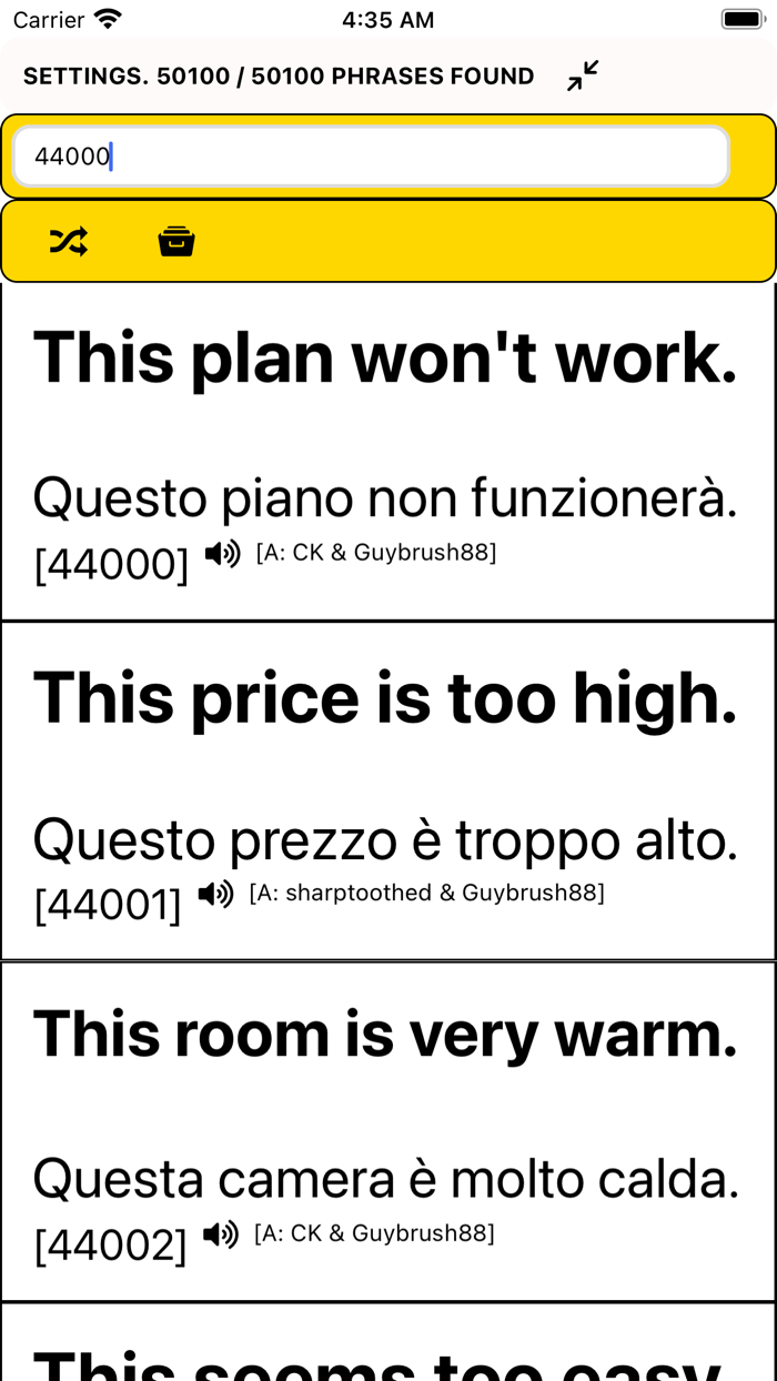 Speak Italian - 50000 Phrases