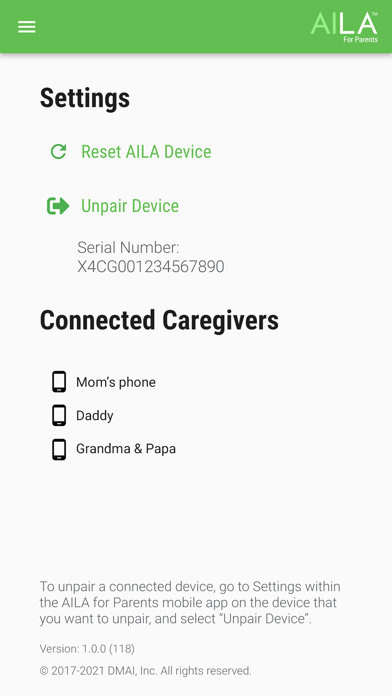AILA for Parents Screenshot