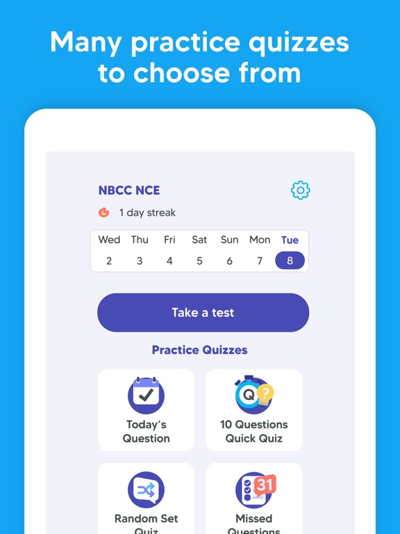 NCE Exam Prep 2023 Test iPad screenshot 5 - Education app