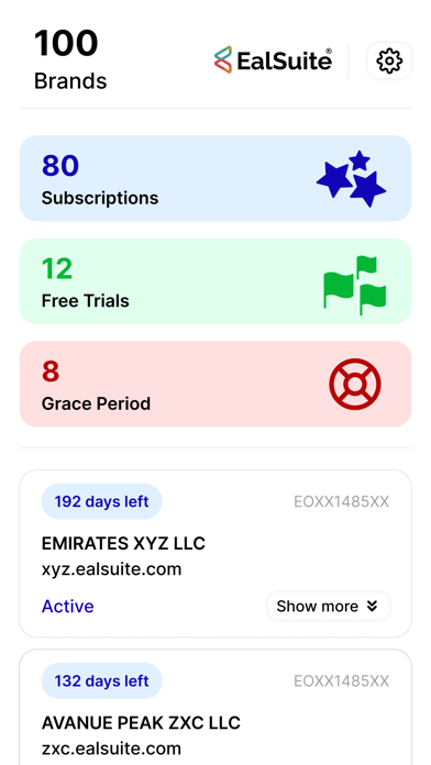 EalSuite - Partner Console screenshot