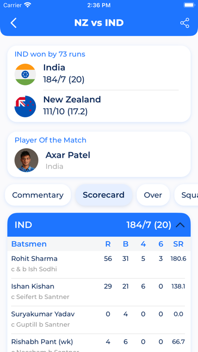 PrimeCric : Live Cricket Score Screenshot