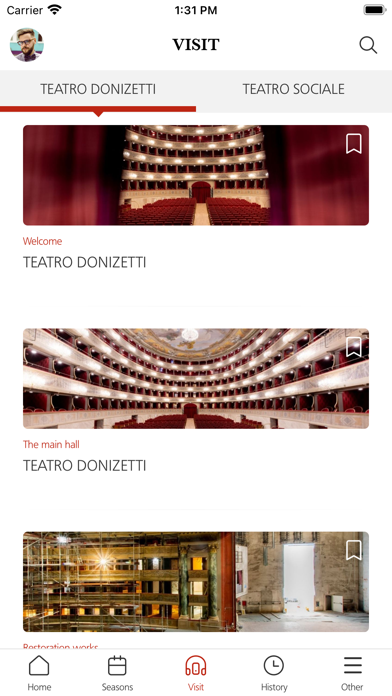 Fondazione Teatro Donizetti Screenshot