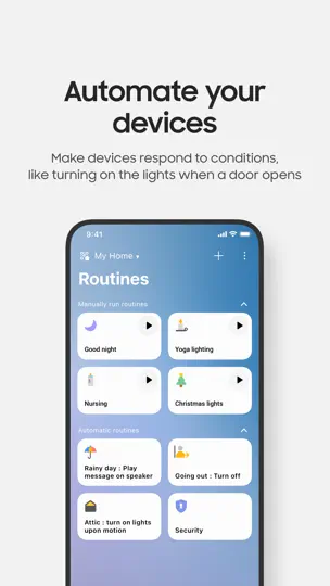 Capture d'écran de SmartThings sur iPhone 5
