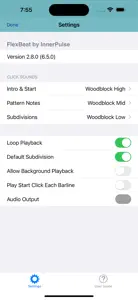 FlexBeat Metronome screenshot #3 for iPhone