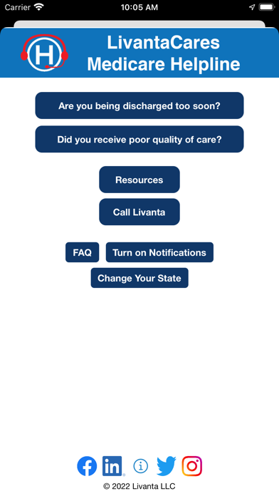 LivantaCares Medicare Helpline Screenshot