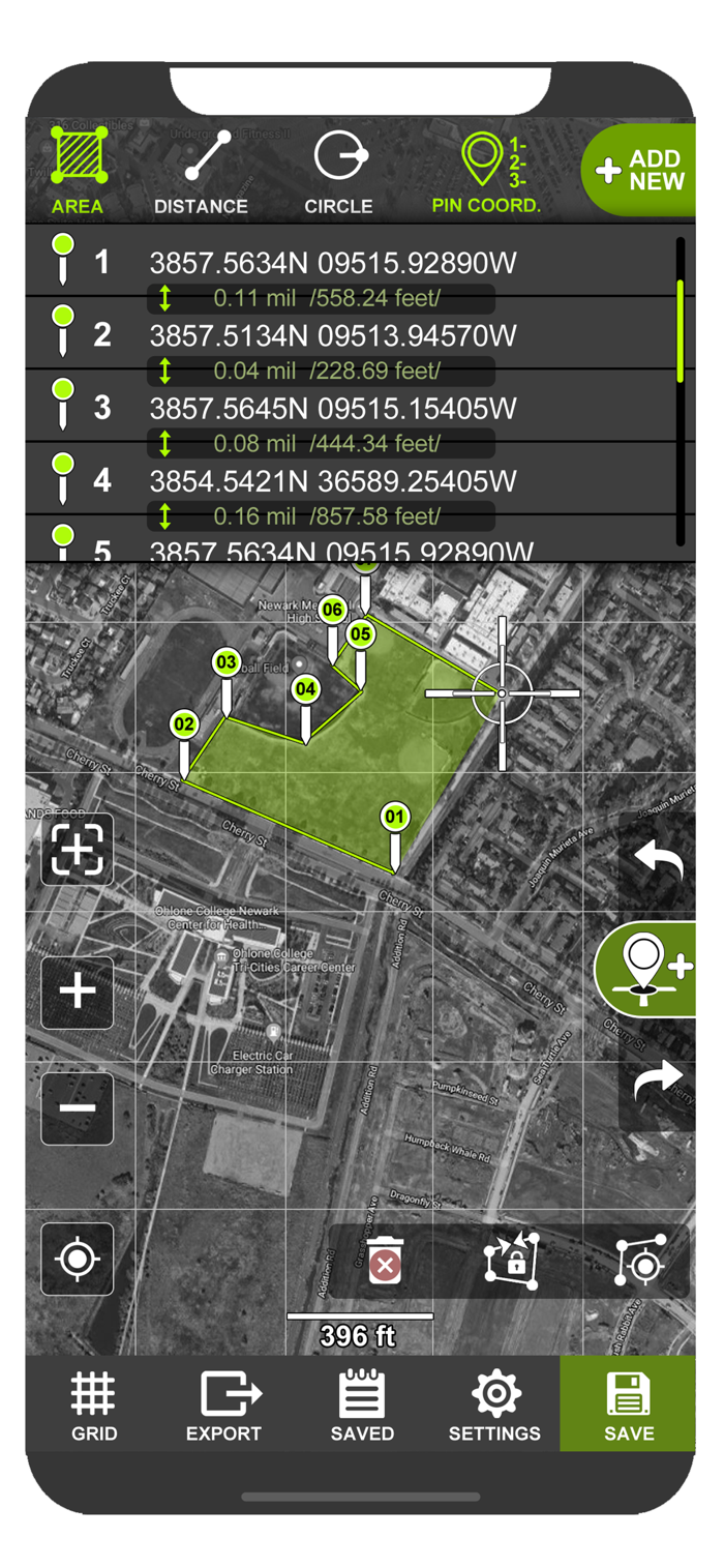 Measure Map GPS Field
