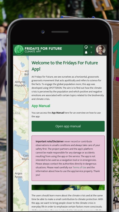 FRIDAYS FOR FUTURE Climate App Screenshot