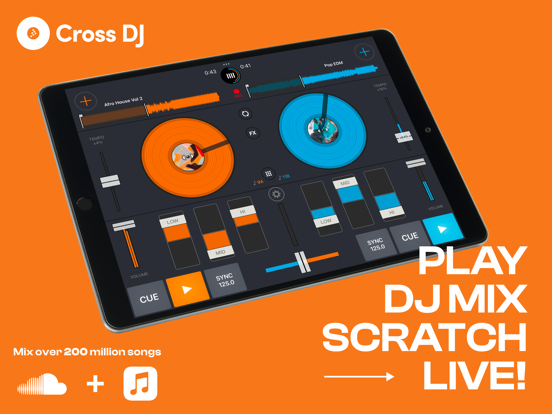 Cross DJ - Music Mixer App iPad app afbeelding 1