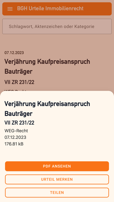 BGH Urteile Screenshot