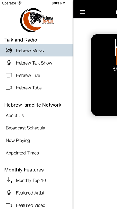 Hebrew Israelite Radio Screenshot