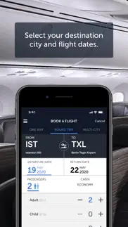 turkish airlines: book flights iphone screenshot 1