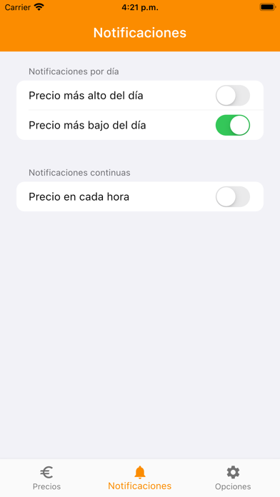 Precio Luz Ahorro Screenshot