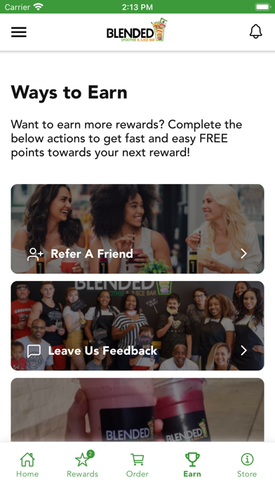 Blended Smoothies Rewards Screenshot