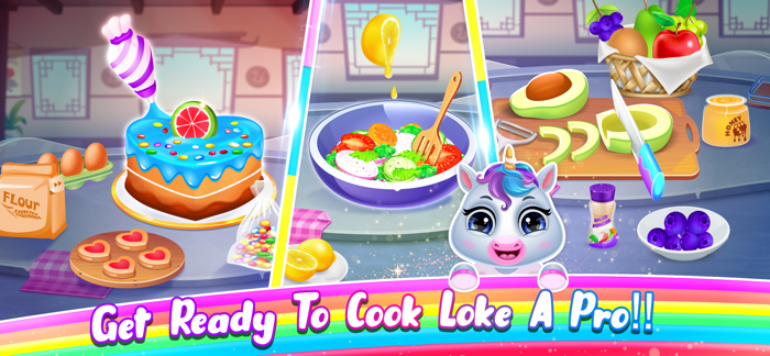 Cute Chef Unicorn Cook Recipes