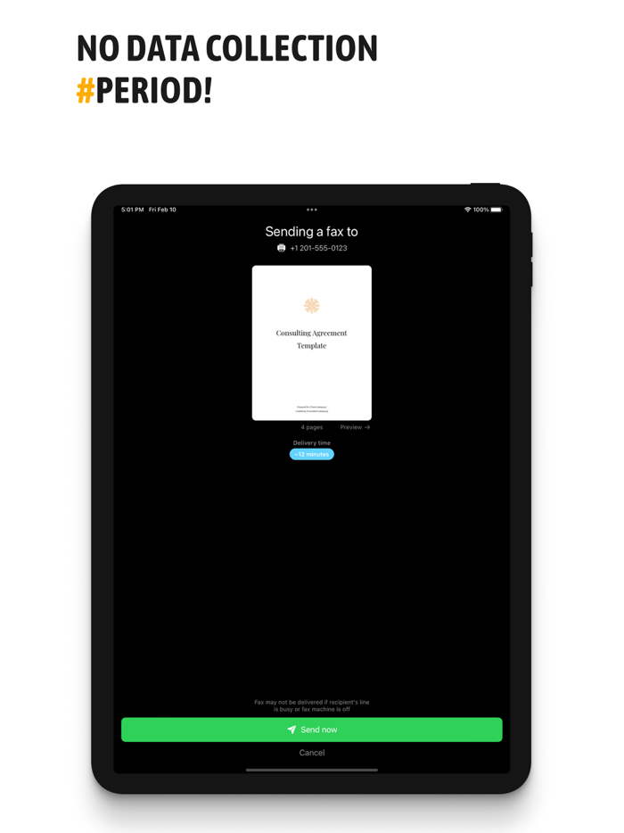 FAX send from iPhone - eFax