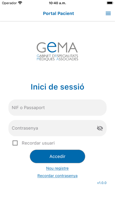 GEMA Centres Mèdics APP Screenshot