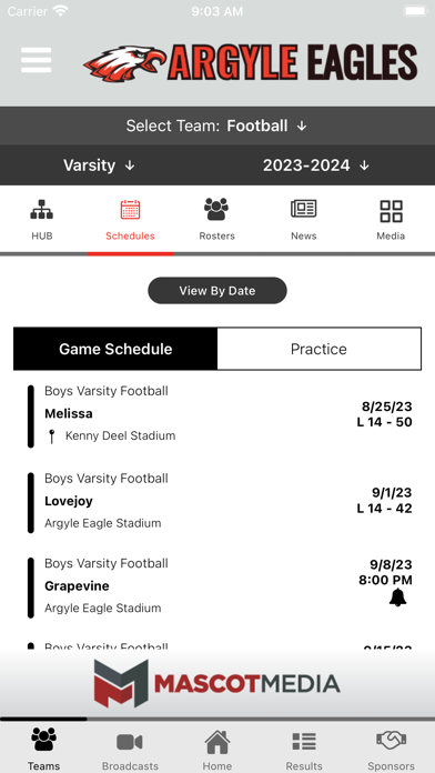 Argyle Eagles Athletics Screenshot