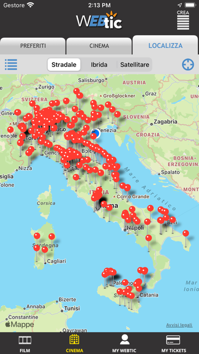 Webtic Prenotazioni Cinema Screenshot