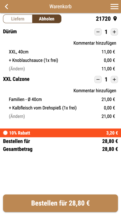 Mittel-Treff Lieferservice Screenshot