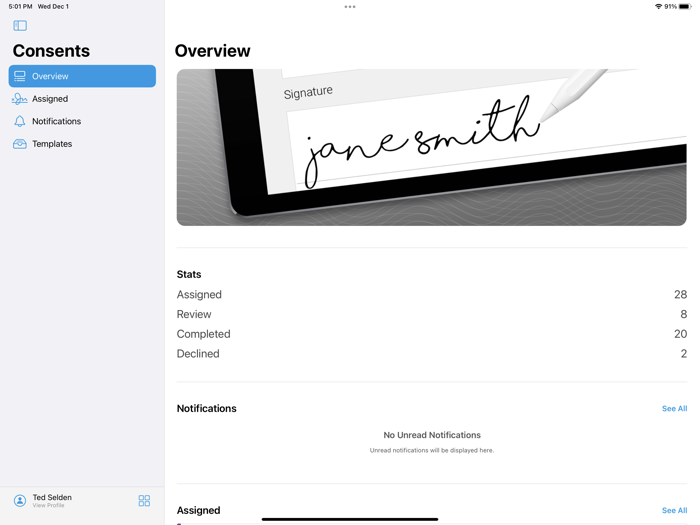 TouchMD Dashboard - for Staff
