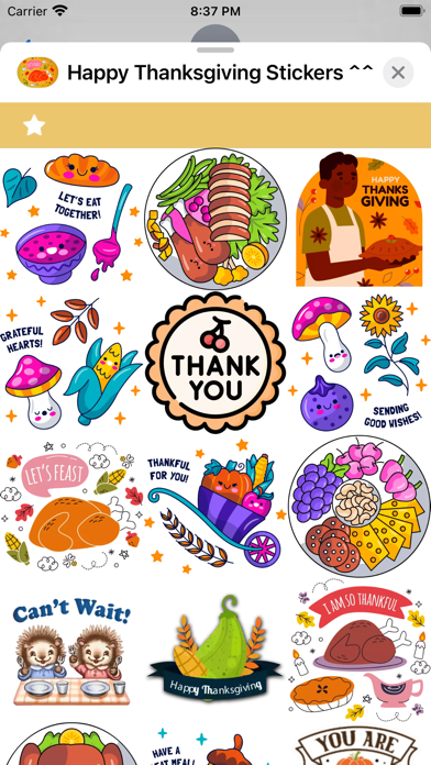 Screenshot #2 pour Happy Thanksgiving Stickers ^^