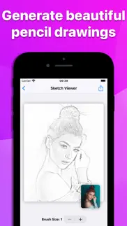 pencil sketch: photo drawing iphone screenshot 2