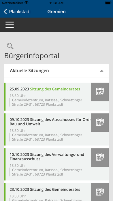 Plankstadt App Screenshot