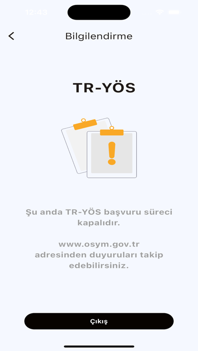ÖSYM TR-YÖS Screenshot