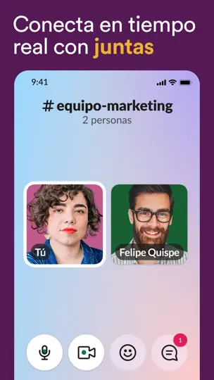 Captura de pantalla de Slack en iPhone 3