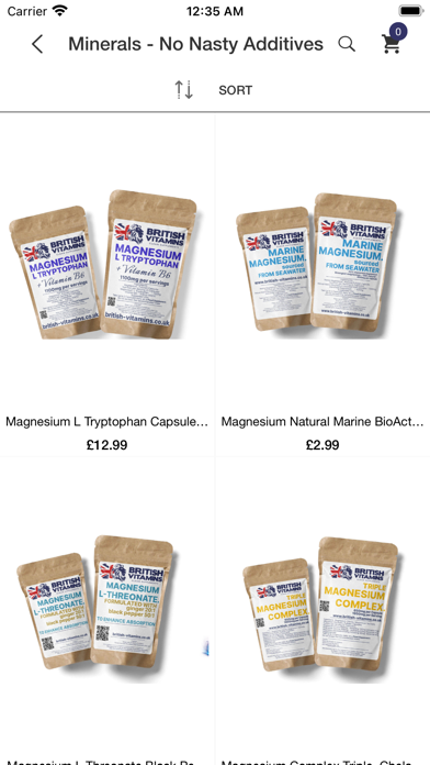 British Vitamins Screenshot