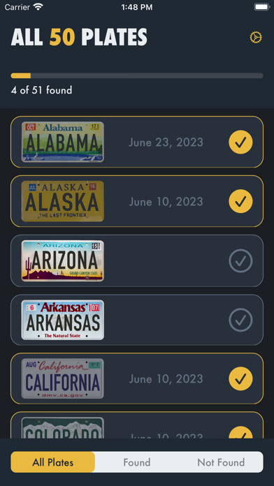 All 50 Plates Screenshot