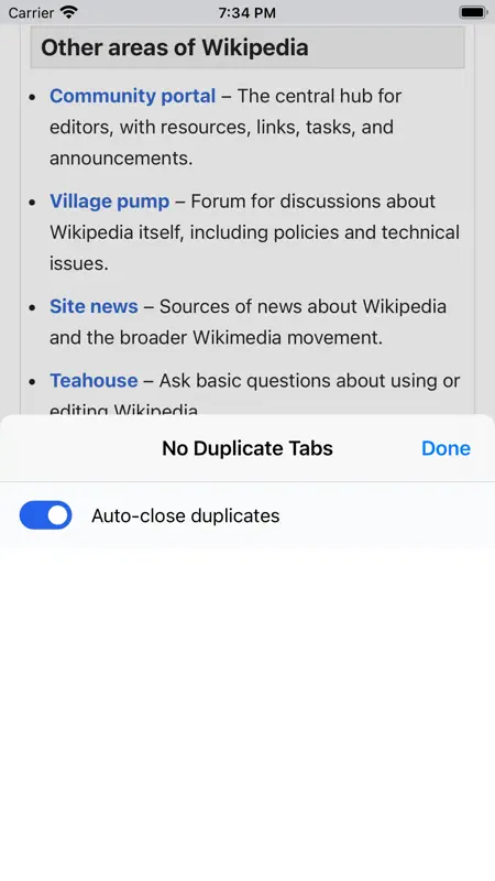 No Duplicate Tabs screenshot 3 of 3