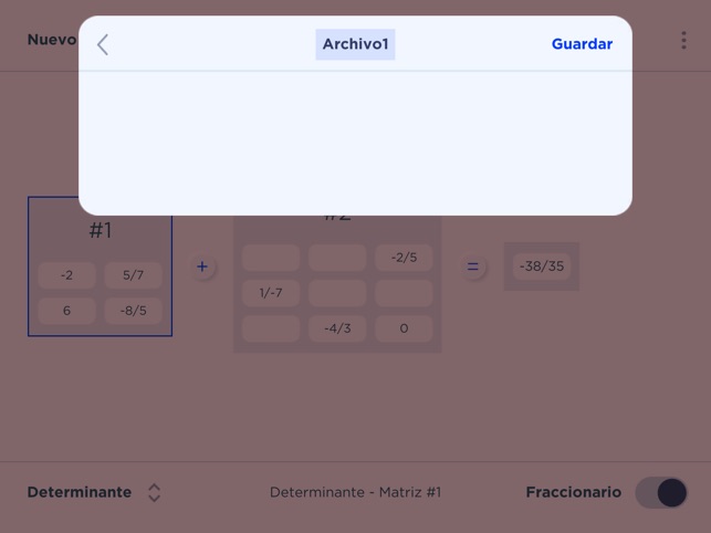 Calculadora matrices en App Store