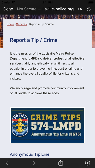Louisville Metro Police (LMPD) Screenshot