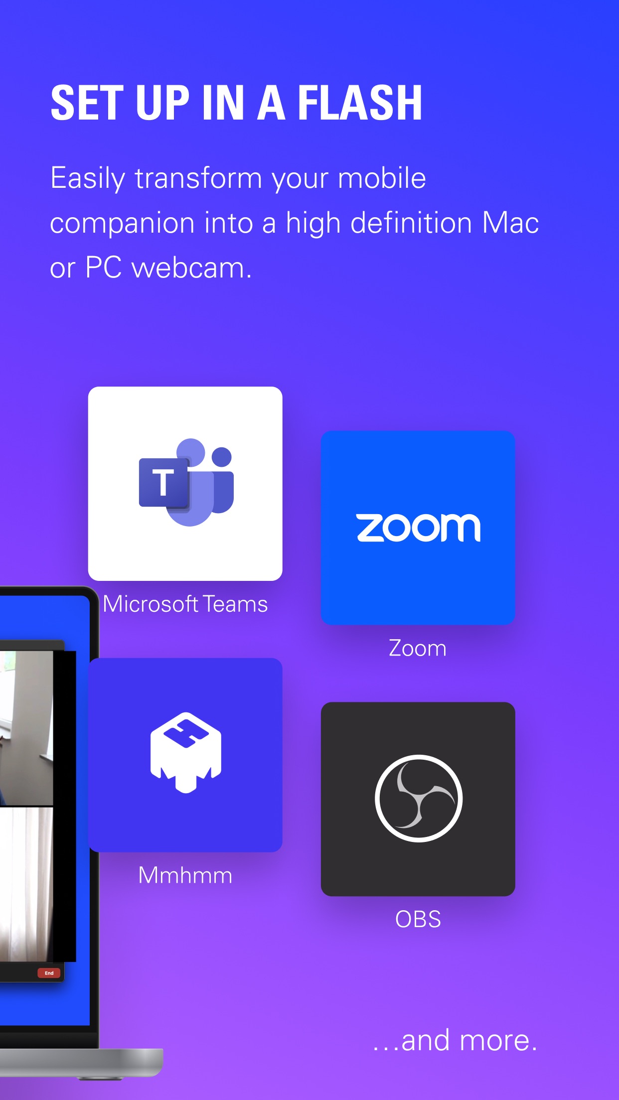 Screenshot do app EpocCam Webcam for Mac and PC