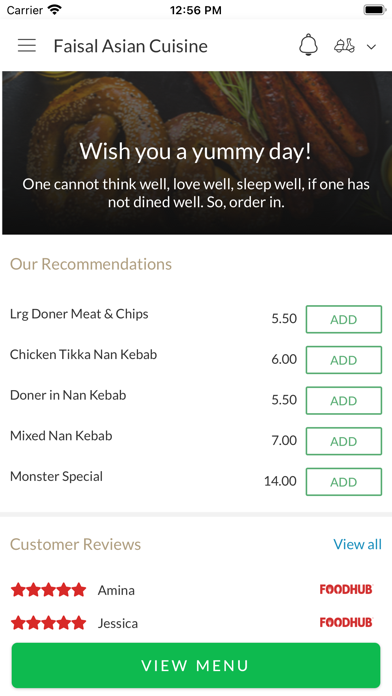 Faisal Asian Cuisine. Screenshot