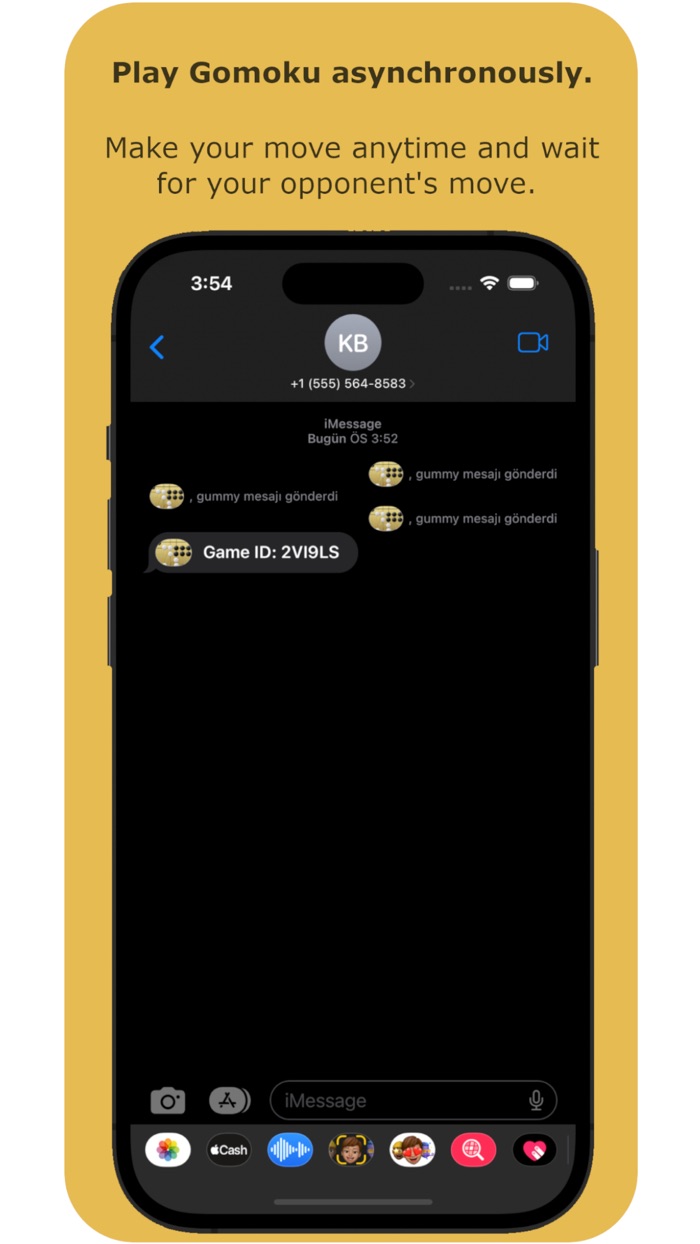 Gummy Play Gomoku on Messages