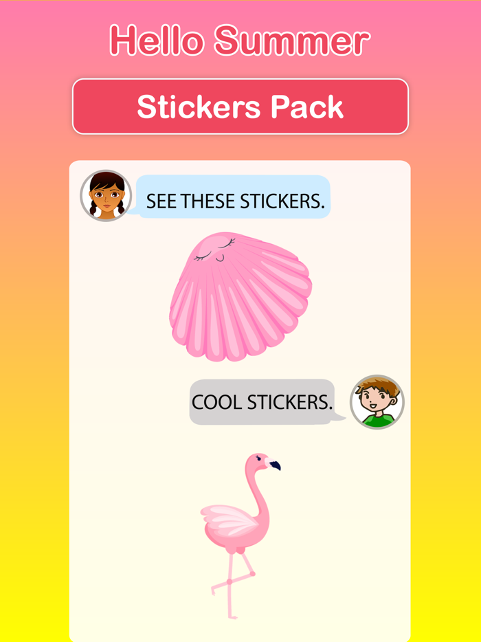 Hello Summer Stickers Pack