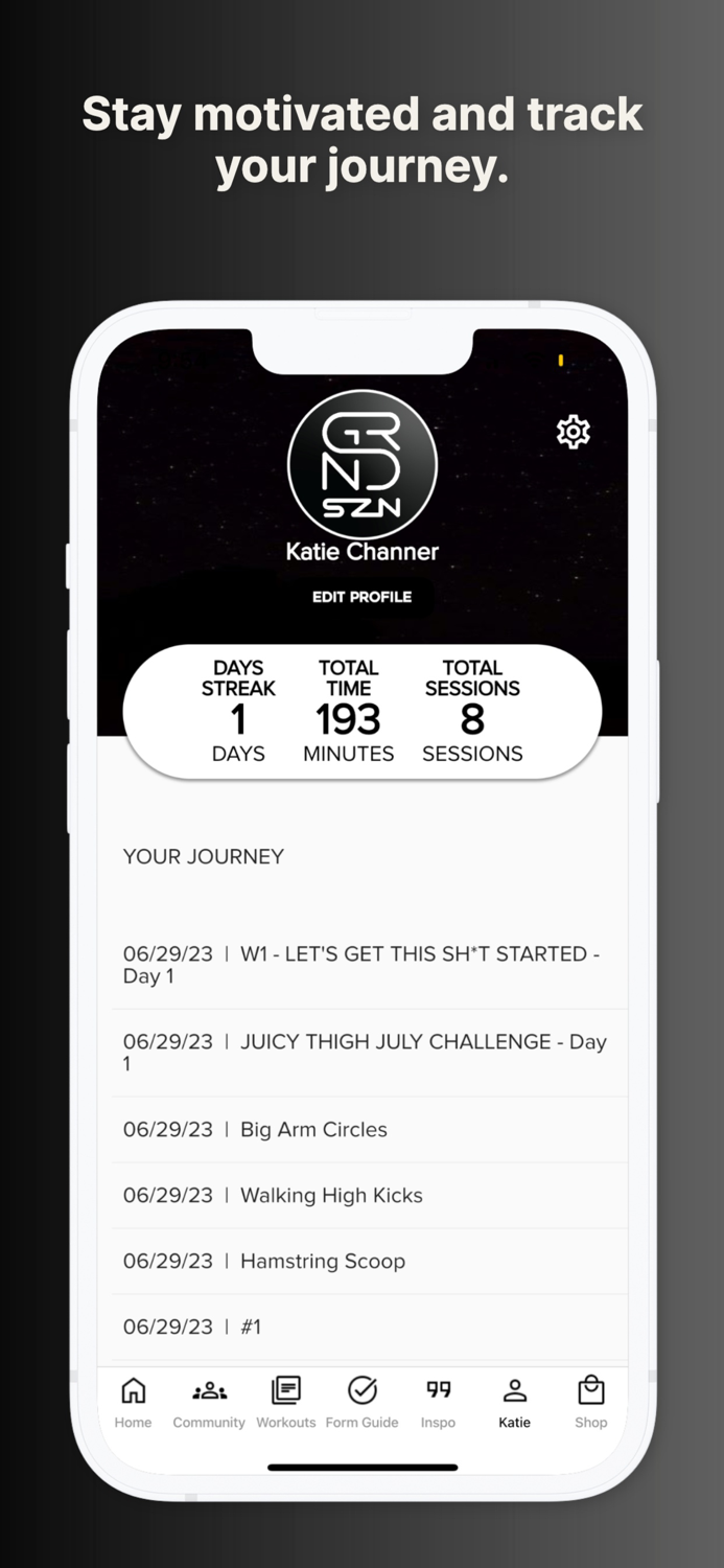 Grnd Szn Fitness App